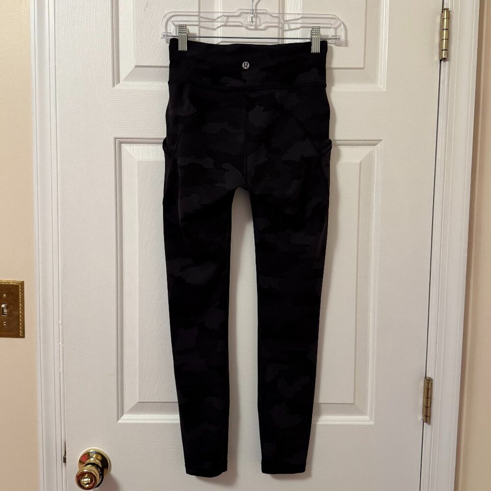 Lululemon Align High Rise Pants w/ Pockets Camo Deep Coal Size 4